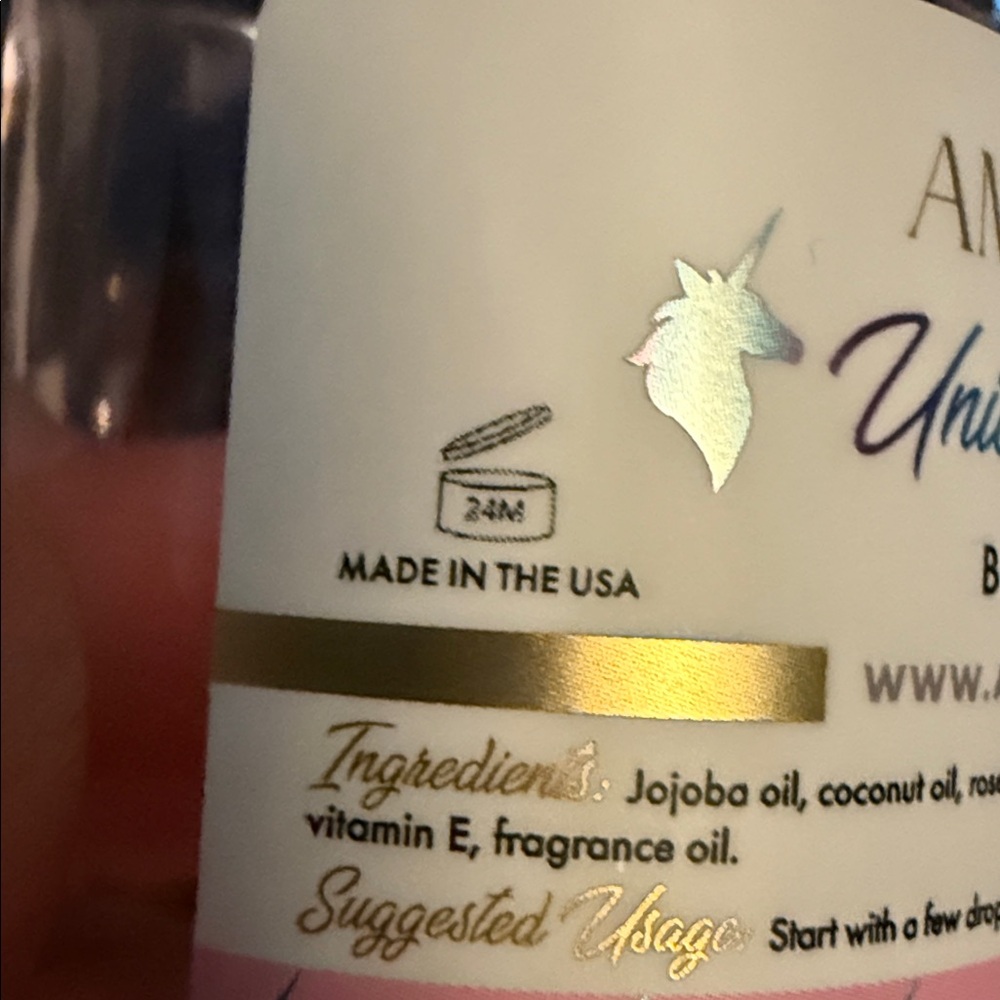 NWT Aminnah Unicorn Dreams Body Oil - Picture 3 of 4
